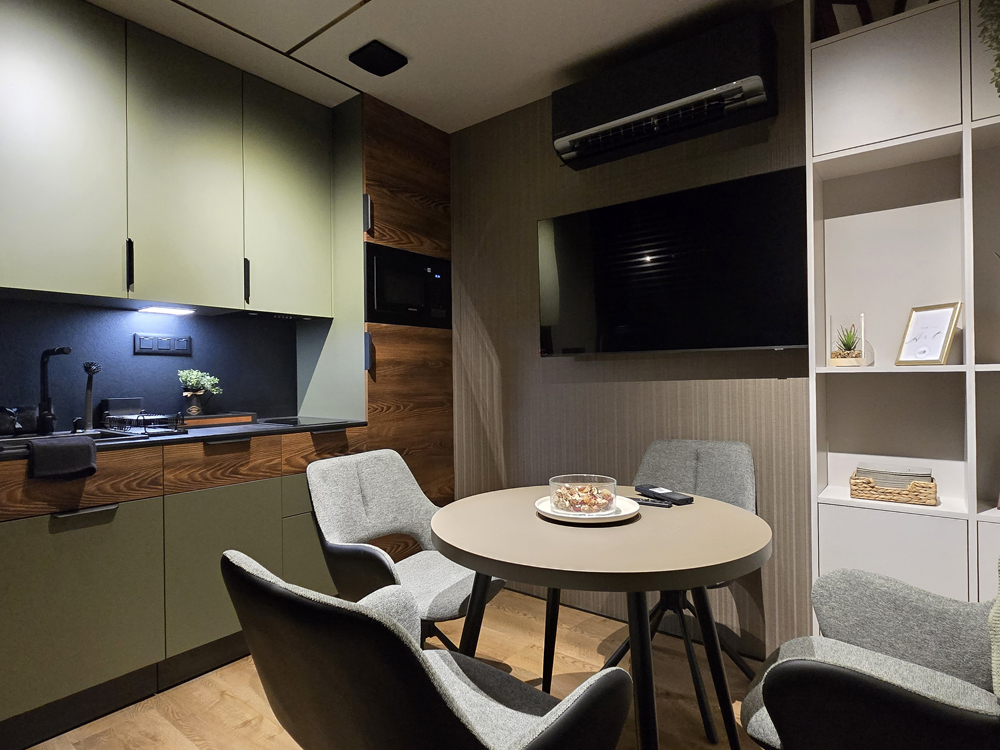 Domek mobilny kontenerowy - wnętrze