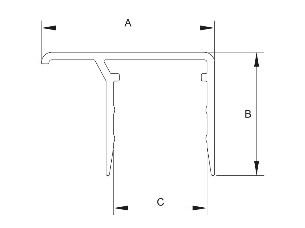 Profil aluminiowy zamykający do płyt o gr. 25 mm